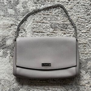 Kate Spade Light Gray Shoulder Bag with optional Crossbody Strap